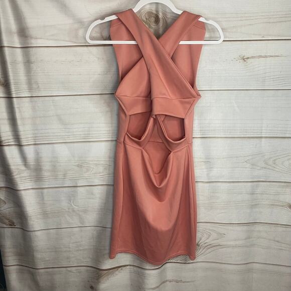 Boohoo Petite Mauve Sleeveless Bodycon Dress Size 10 - Picture 3 of 7